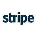 The image displays the logo of Stripe, a payment processing company. The logo features the word "stripe" in bold, dark blue lowercase letters on a white background. Businesses and tour guides can use Tap to Tip for seamless transactions.